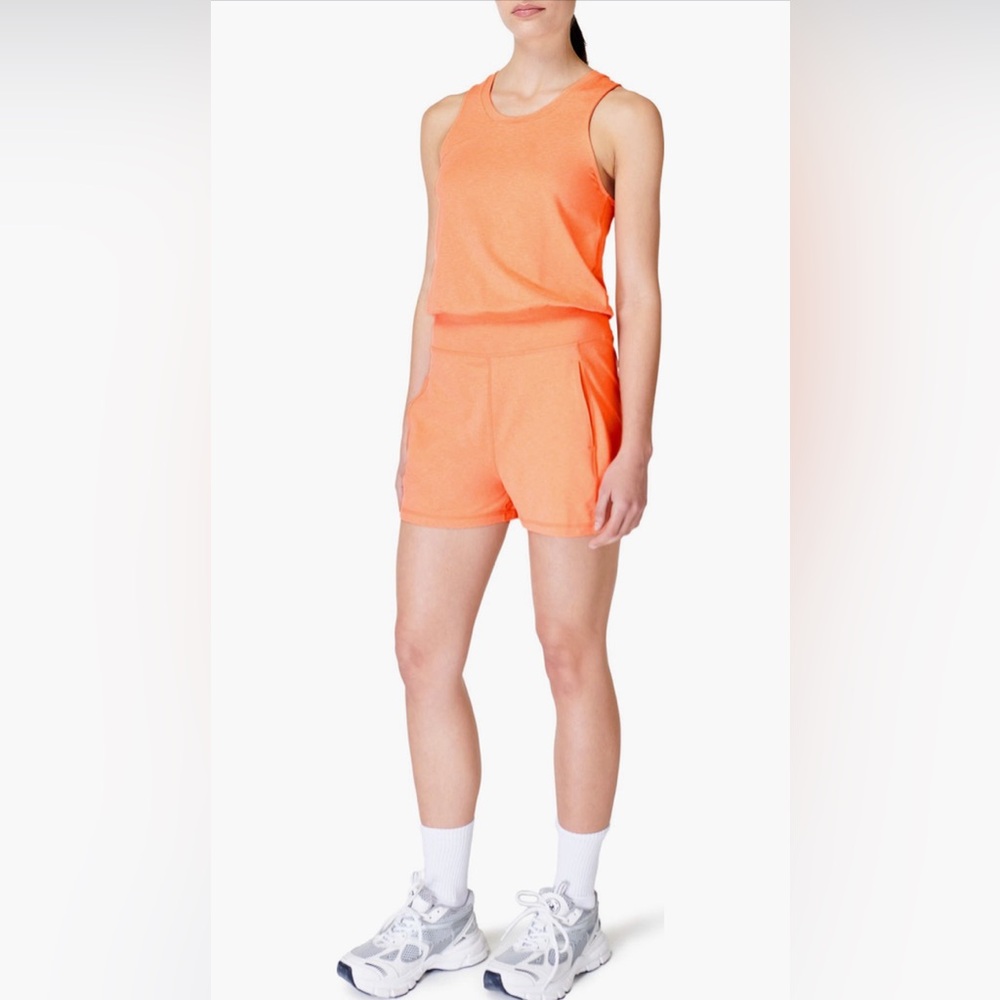 Sweaty Betty Womens Sleeveless Romper Size Small Orange NWT